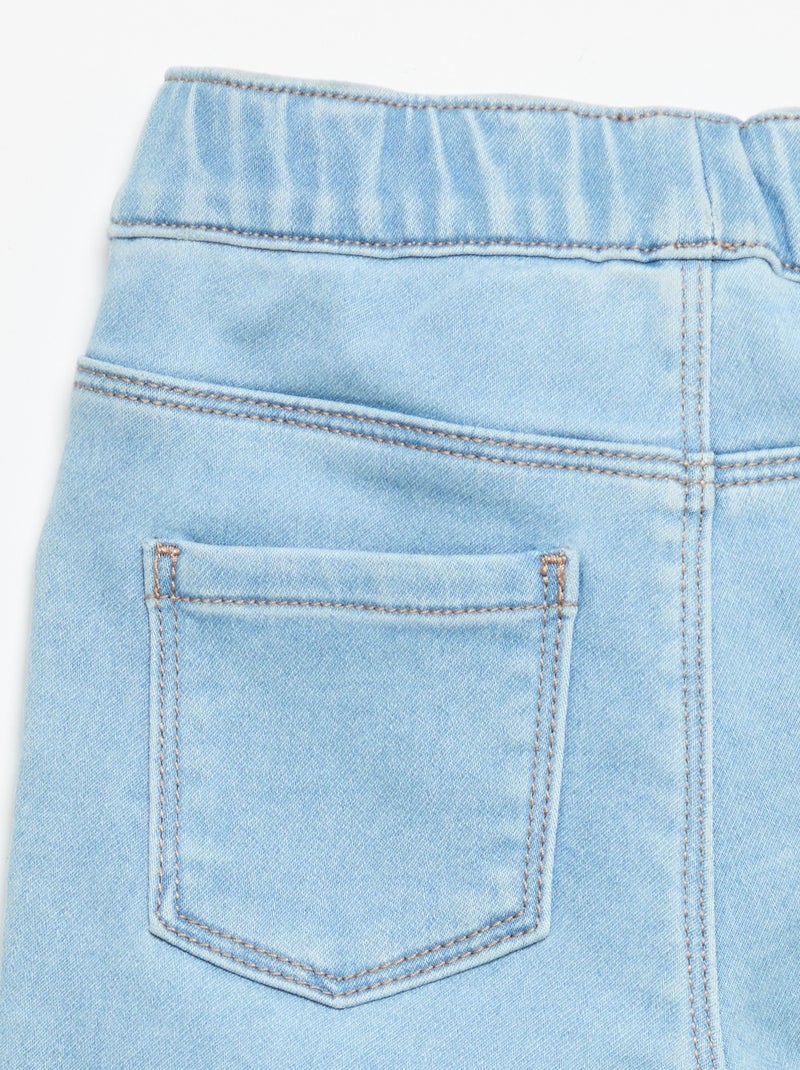 Pantalon denim avec revers à la base Bleu - Kiabi