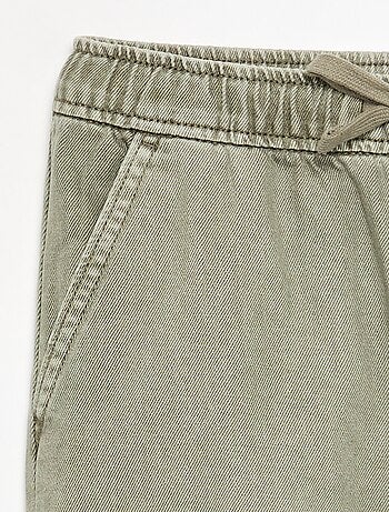 Pantalon denim avec taille élastiquée