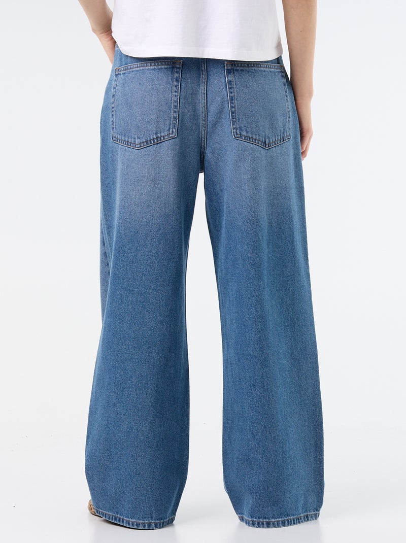 Pantalon denim baggy Bleu - Kiabi