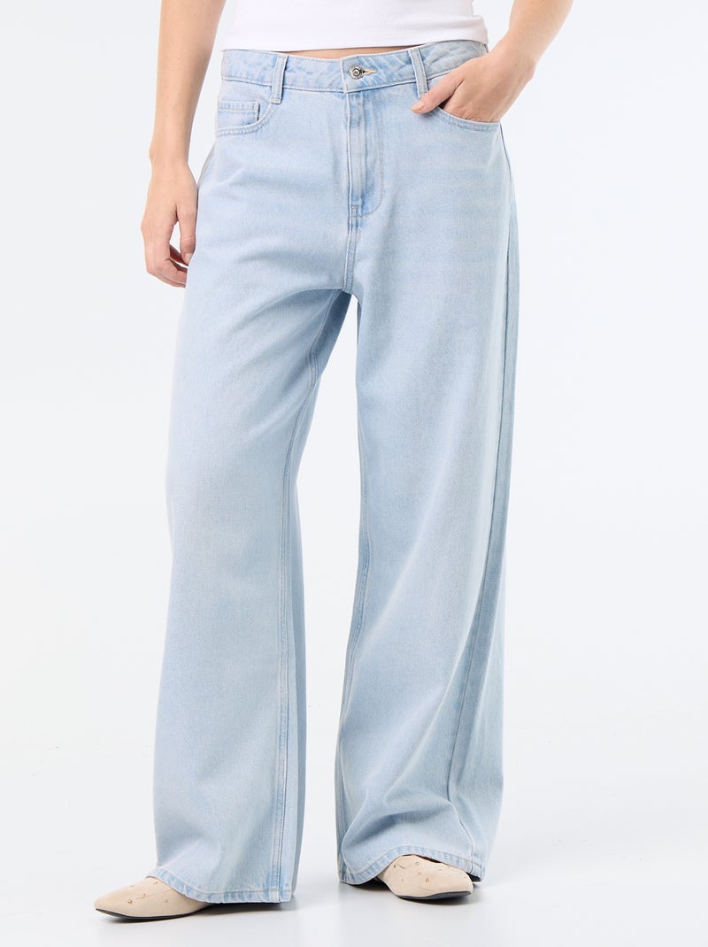Pantalon denim baggy Bleu - Kiabi