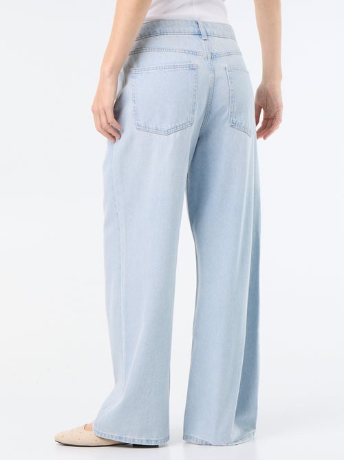 Pantalon denim baggy - Kiabi