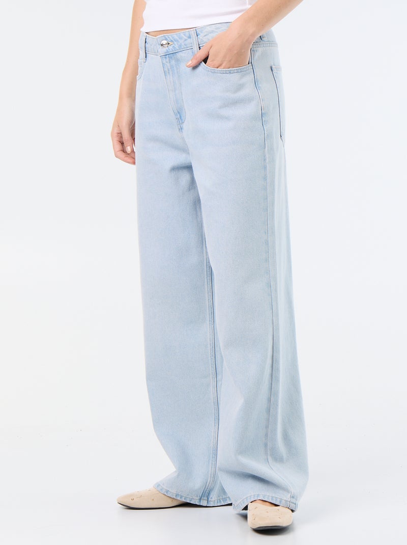 Pantalon denim baggy Bleu - Kiabi