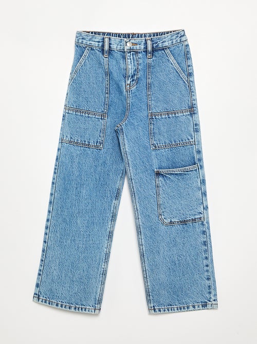 Pantalon denim baggy - Kiabi