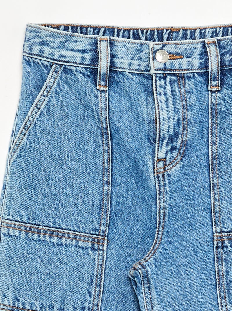 Pantalon denim baggy Bleu - Kiabi