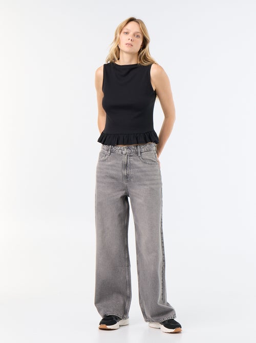 Pantalon denim baggy - Kiabi Pantalon denim baggy - Kiabi