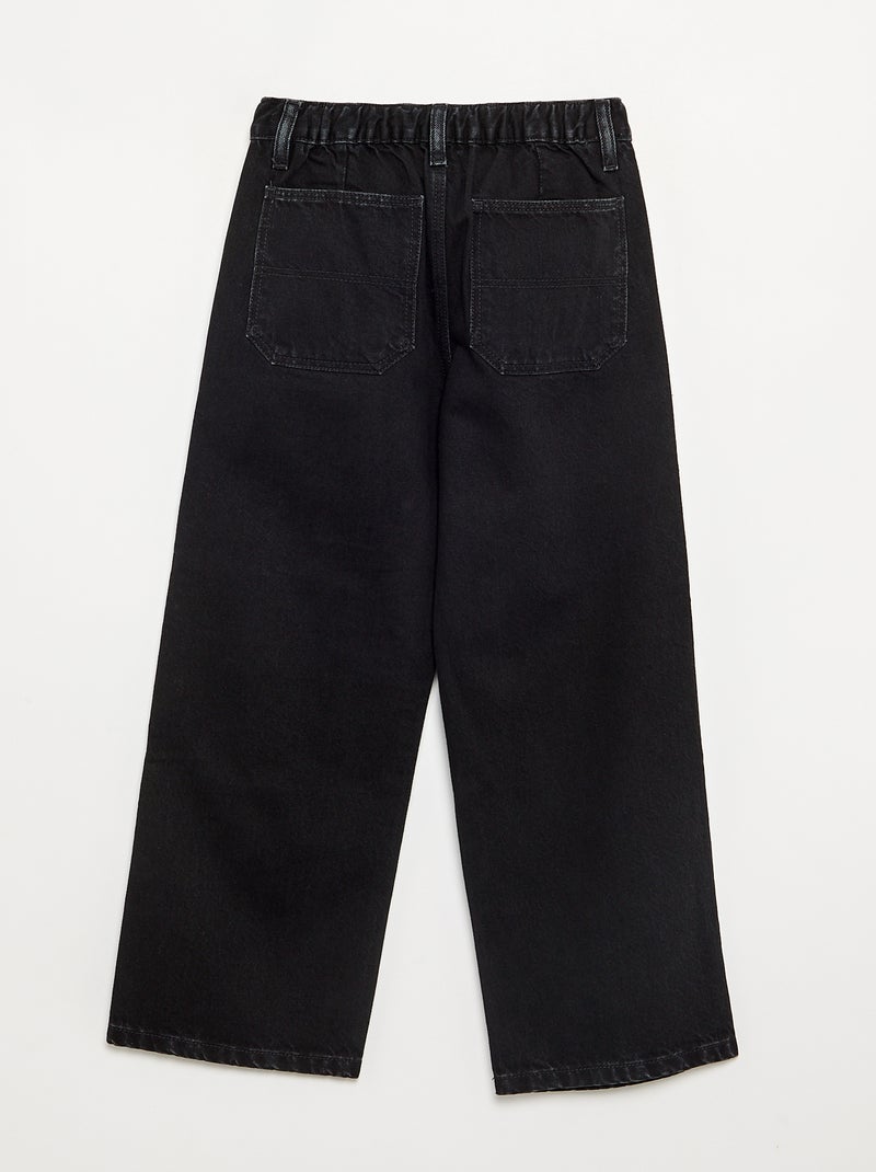 Pantalon denim baggy Gris - Kiabi