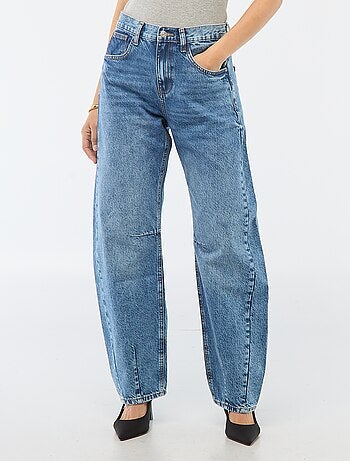 Pantalon denim balloon en coton