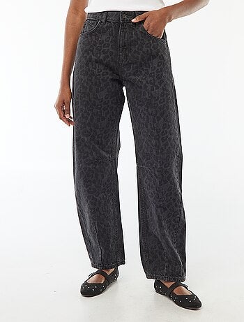 Pantalon denim balloon en coton