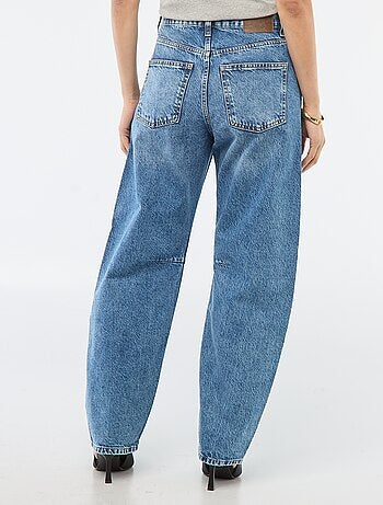 Pantalon denim barrel en coton