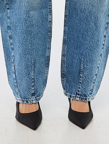 Pantalon denim barrel en coton