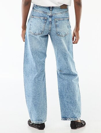 Pantalon denim barrel en coton