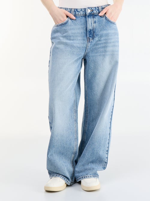 Pantalon denim coupe baggy - Kiabi