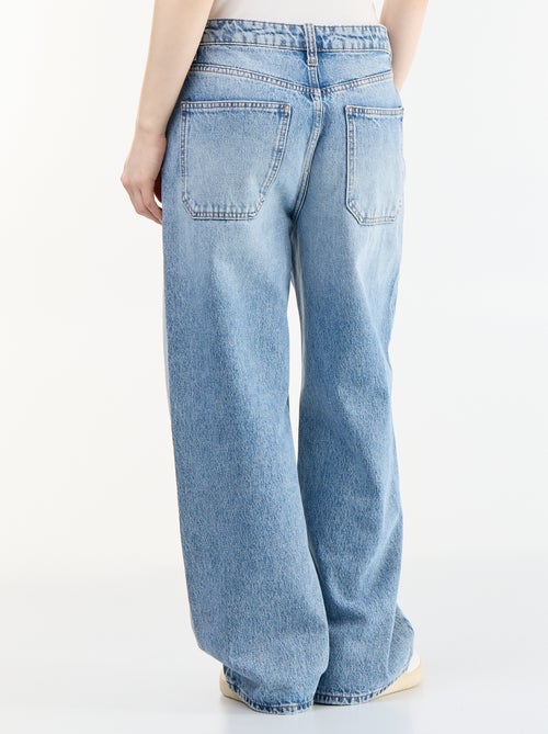Pantalon denim coupe baggy - Kiabi