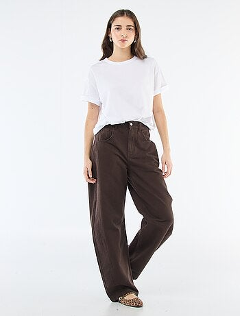 Pantalon denim coupe ballon