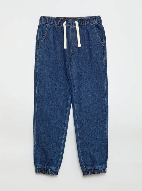Pantalon denim coupe jogger - Kiabi Pantalon denim coupe jogger - Kiabi