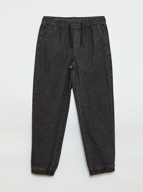 Pantalon denim coupe jogger - Kiabi Pantalon denim coupe jogger - Kiabi