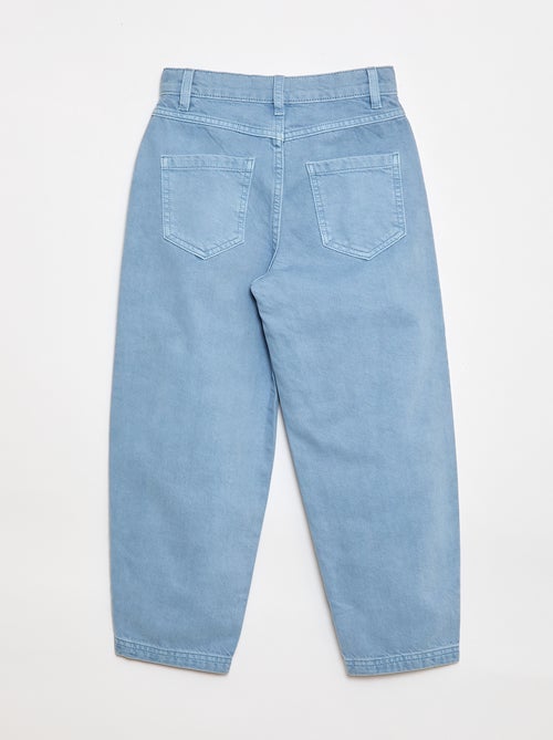 Pantalon denim coupe large balloon - Kiabi