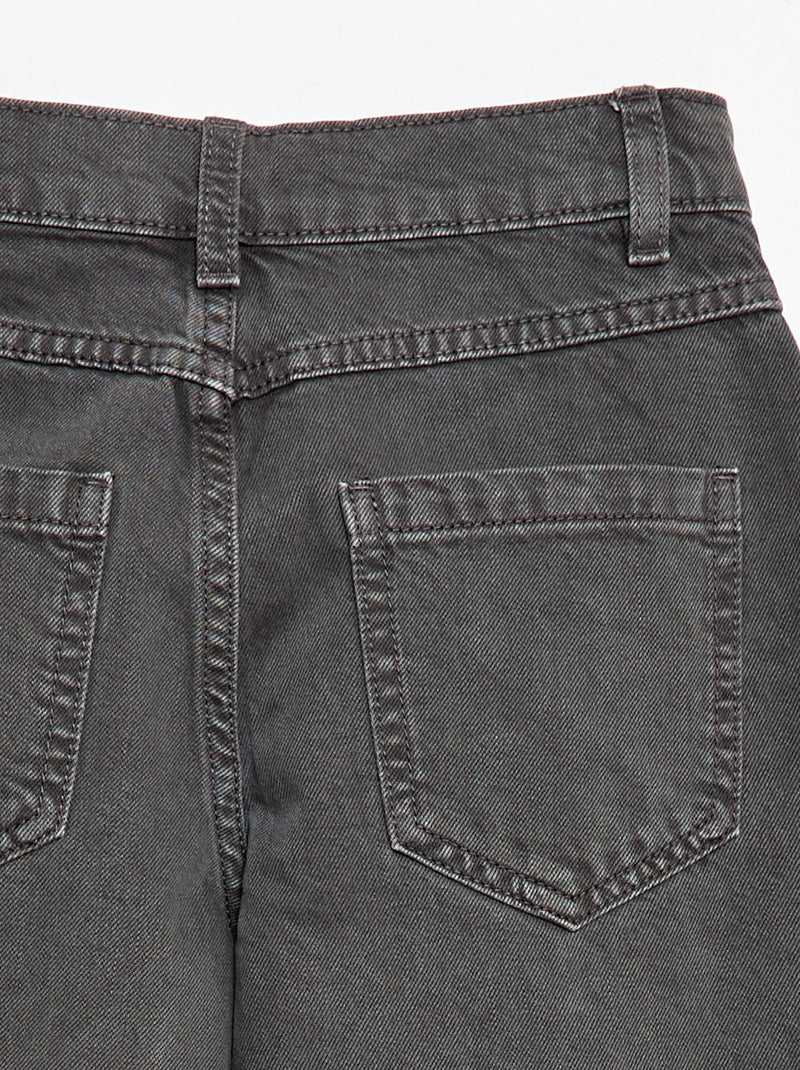 Pantalon denim coupe large balloon Gris - Kiabi