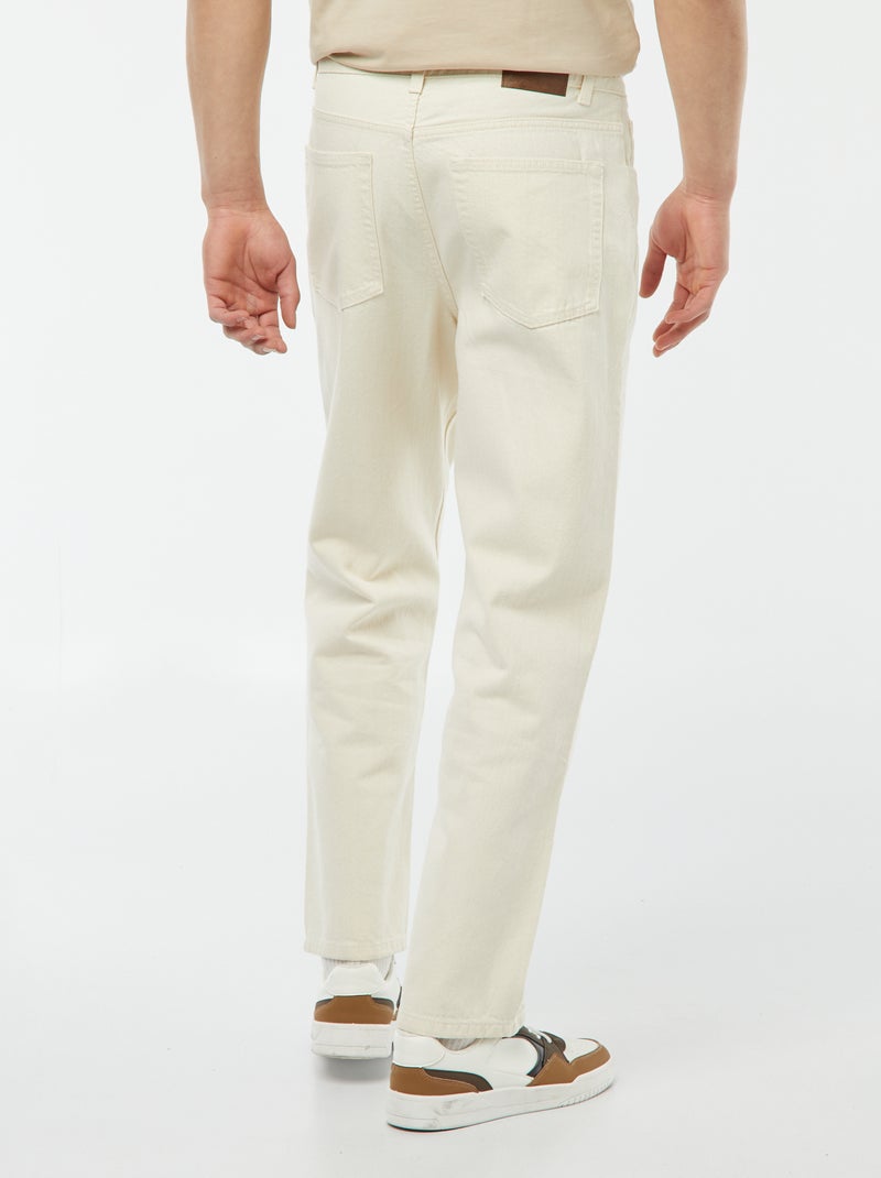 Pantalon denim coupe relaxed BLANC - Kiabi