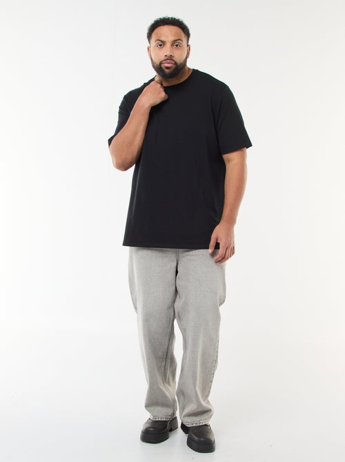 Pantalon denim coupe relaxed fit - Kiabi Pantalon denim coupe relaxed fit - Kiabi