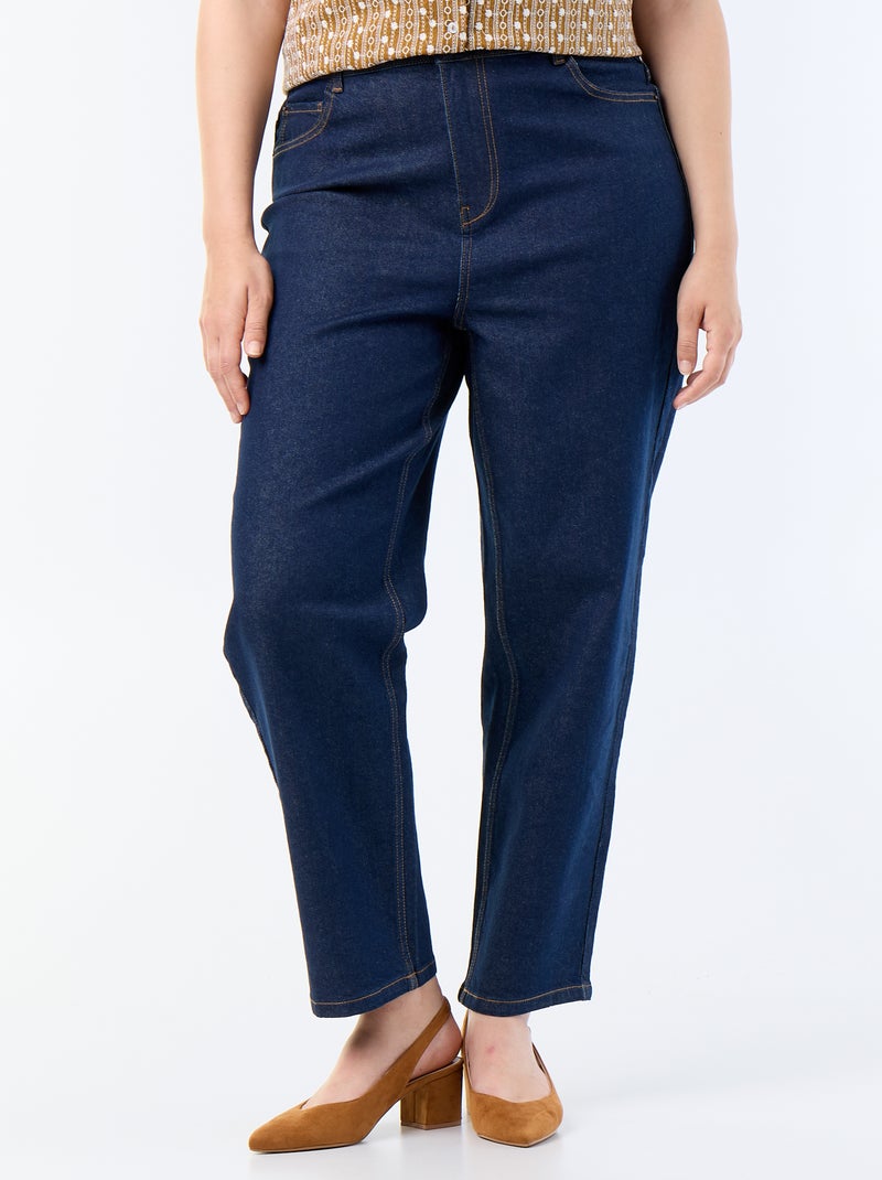Pantalon denim coupe straight Bleu - Kiabi
