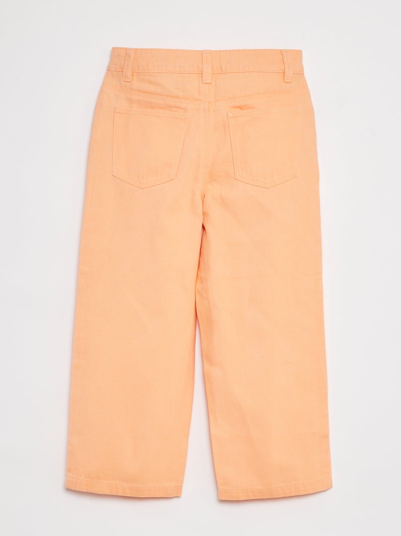 Pantalon denim cropped ORANGE - Kiabi
