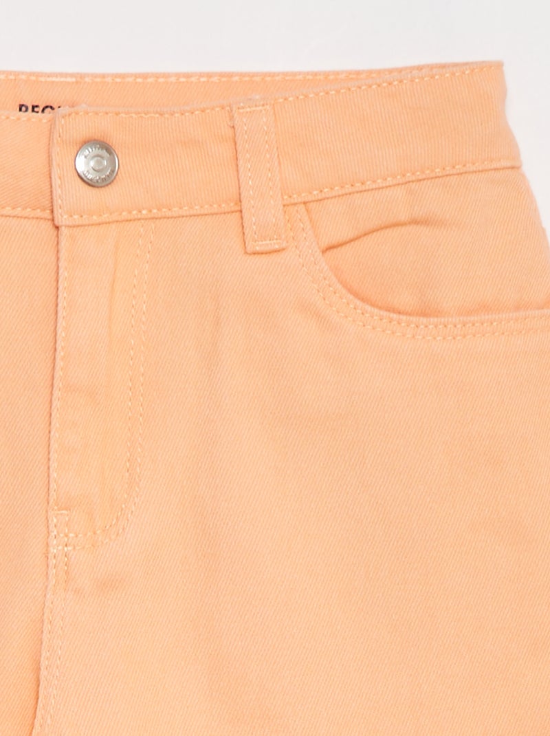 Pantalon denim cropped ORANGE - Kiabi