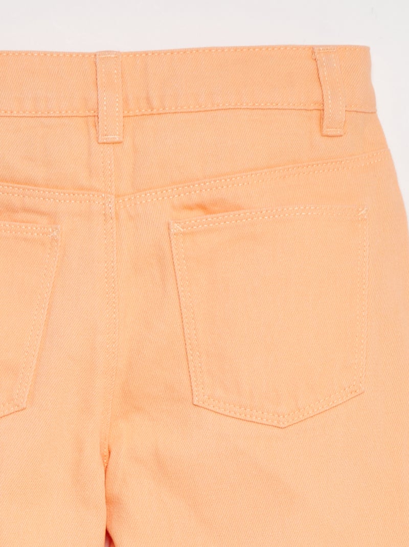 Pantalon denim cropped ORANGE - Kiabi
