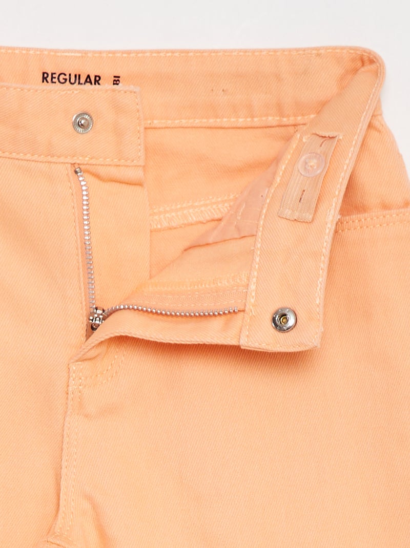Pantalon denim cropped ORANGE - Kiabi