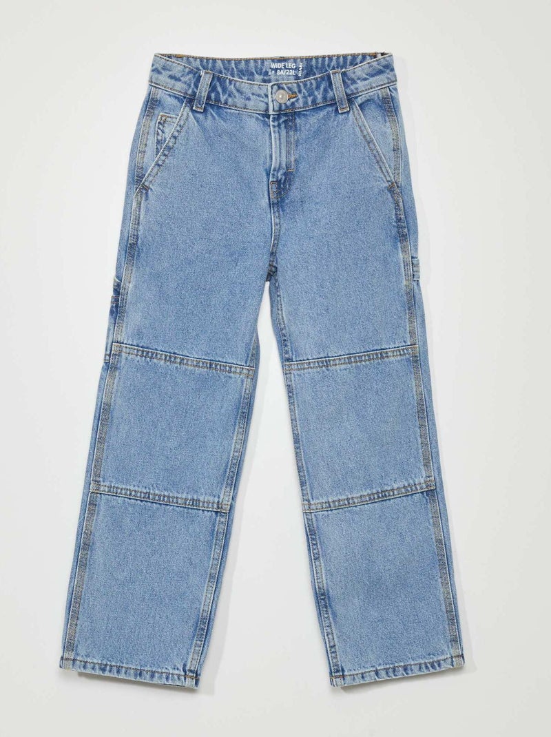 Pantalon denim découpes genoux Double stone - Kiabi