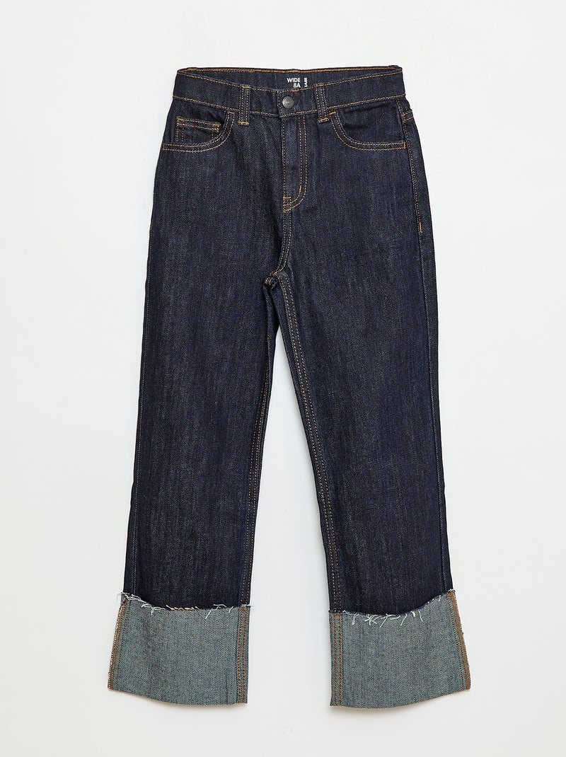 Pantalon denim effet destroy Bleu - Kiabi