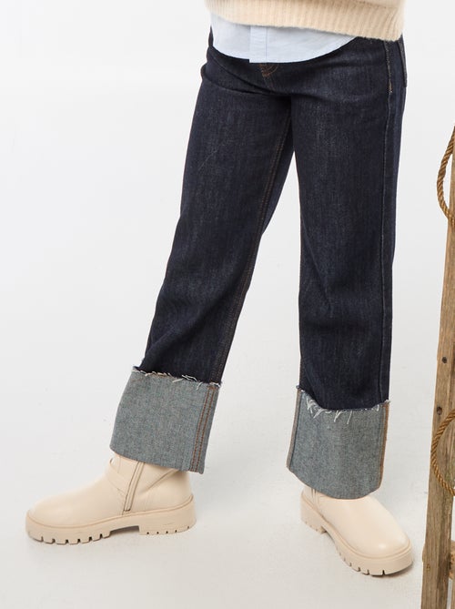 Pantalon denim effet destroy - Kiabi