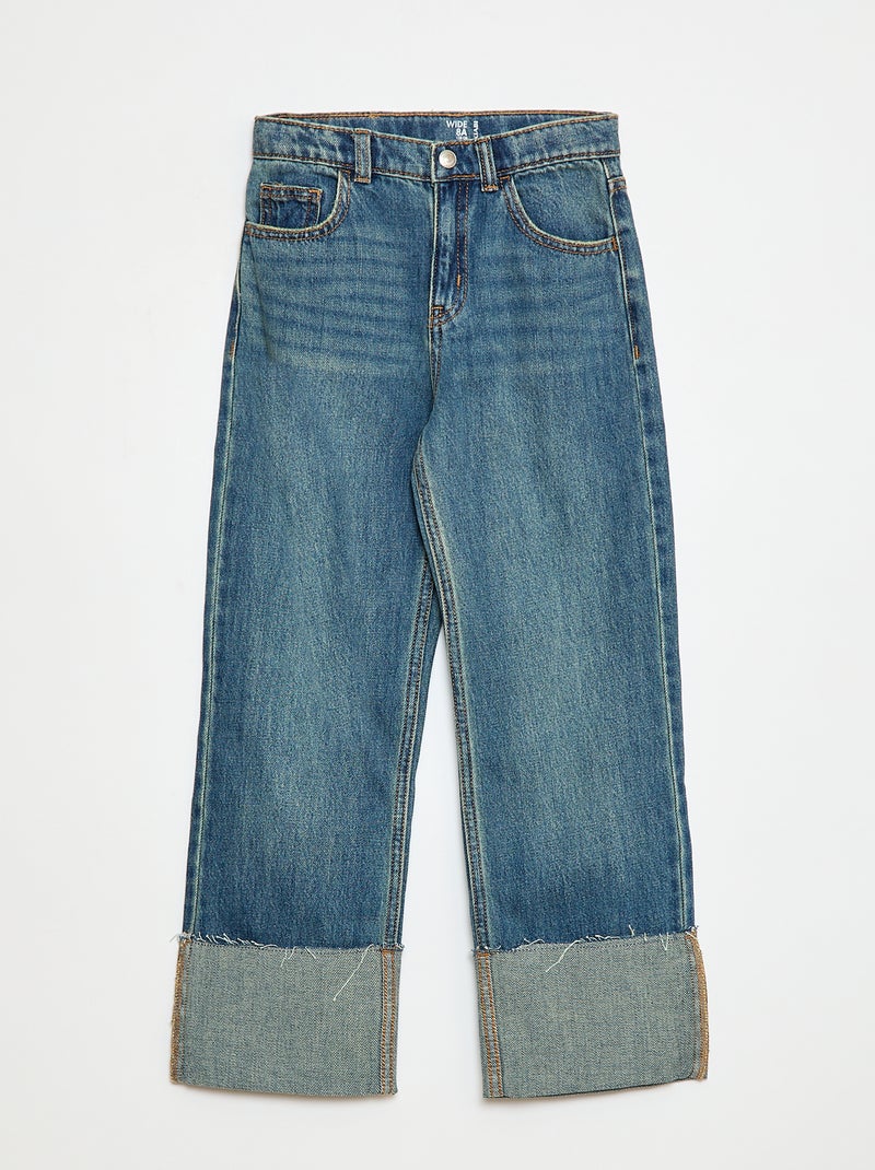 Pantalon denim effet destroy Bleu - Kiabi