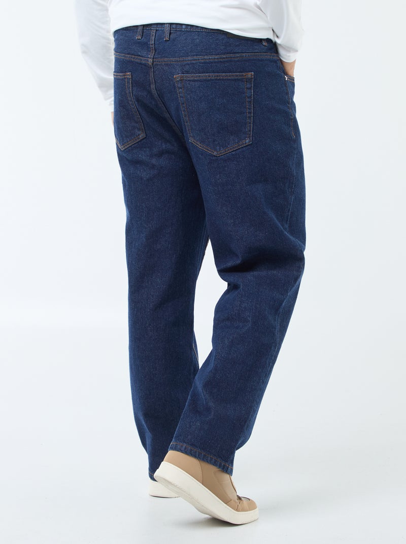 Pantalon denim fit relaxed 5 poches Bleu - Kiabi