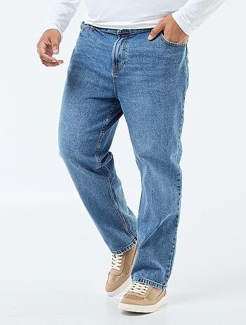 Pantalon denim fit relaxed 5 poches