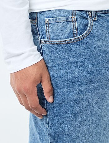 Pantalon denim fit relaxed 5 poches