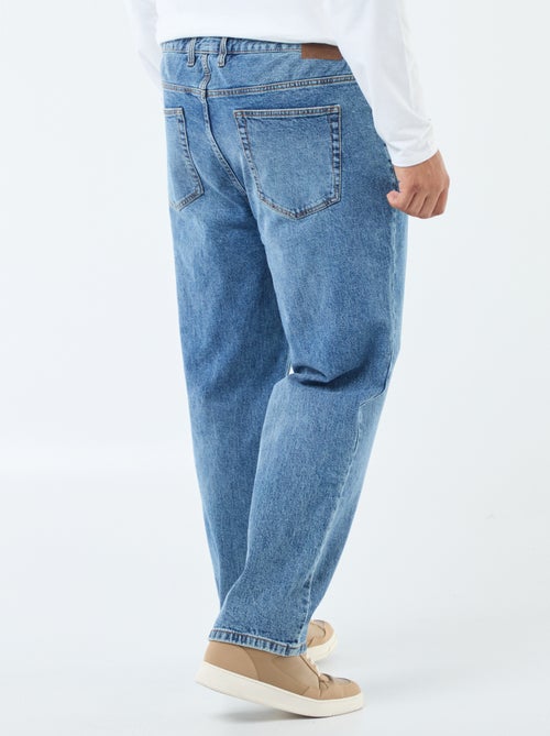 Pantalon denim fit relaxed 5 poches - Kiabi
