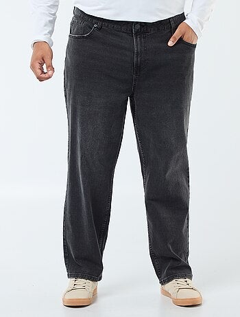 Pantalon denim fit relaxed 5 poches
