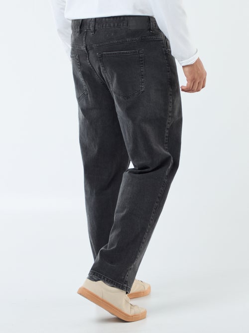 Pantalon denim fit relaxed 5 poches - Kiabi