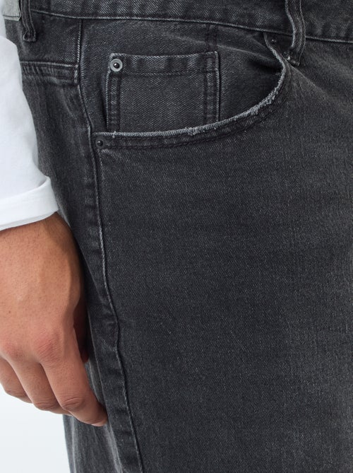Pantalon denim fit relaxed 5 poches - Kiabi