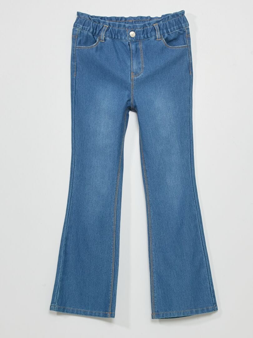Pantalon denim flare - Facile à enfiler Bleu - Kiabi
