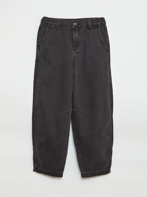 Pantalon denim / jean coupe ballon large - Kiabi