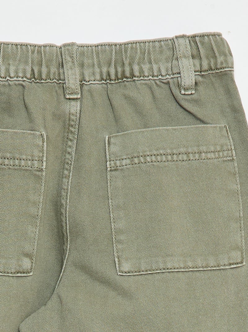Pantalon denim / jean coupe ballon large Vert - Kiabi