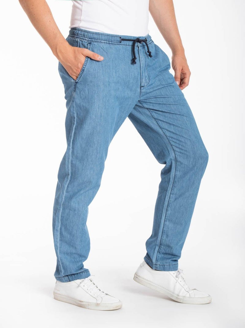 Pantalon denim léger chambray MANLIO DENIM 'Rica Lewis' Bleu - Kiabi