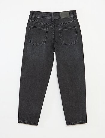 Pantalon denim mom fit avec strass
