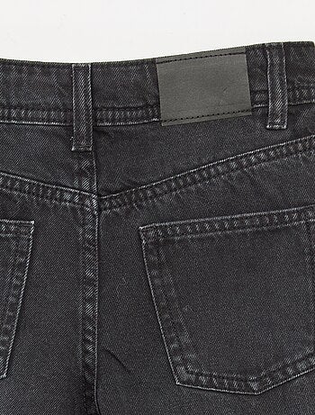 Pantalon denim mom fit avec strass