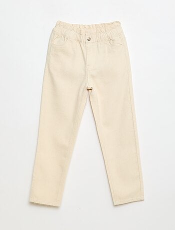Pantalon denim mom taille haute