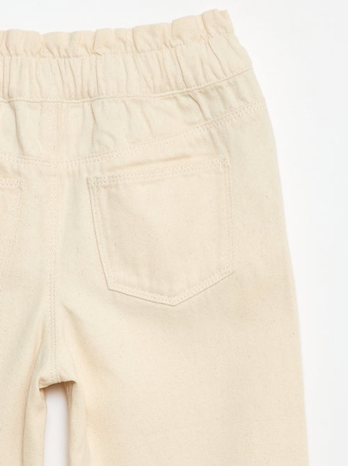 Pantalon denim mom taille haute - Kiabi