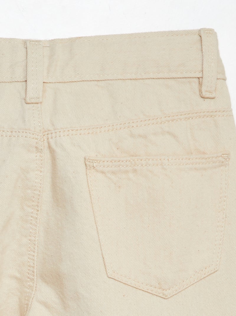 Pantalon denim multipoches Blanc cassé - Kiabi