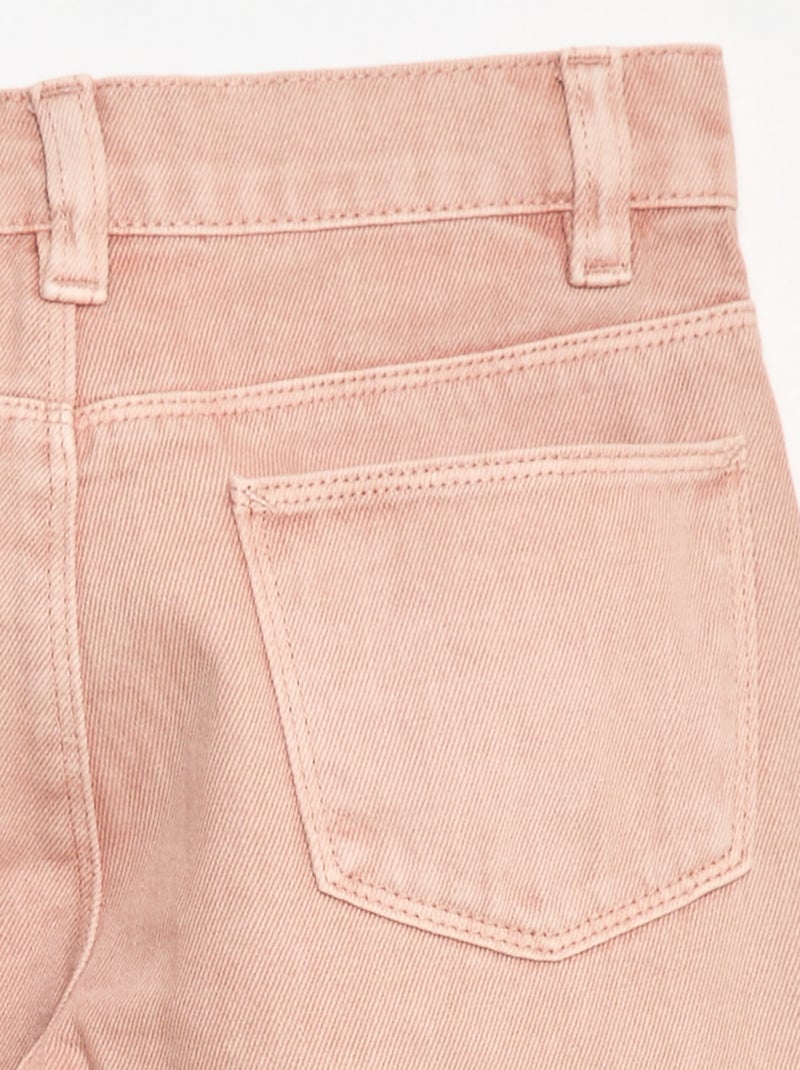 Pantalon denim multipoches Bois de rose - Kiabi